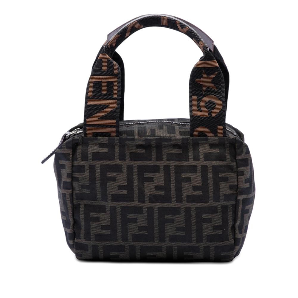 Pre-Loved Fendi Mini Zucca Canvas Handbag